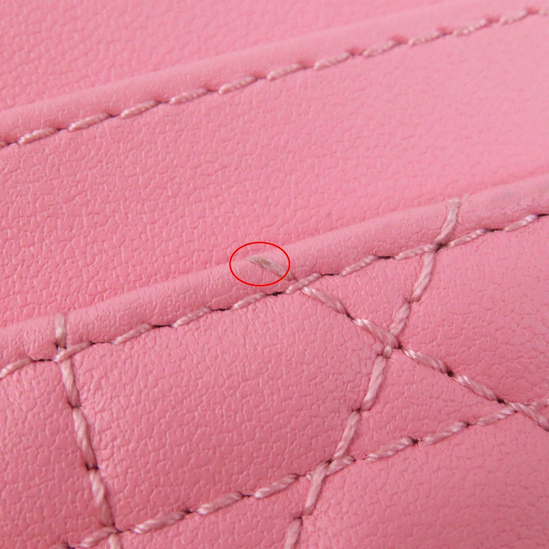Christian Dior Card Case S09740NMJ Main: Leather pink Lady Dior Freesia Women Used Authentic