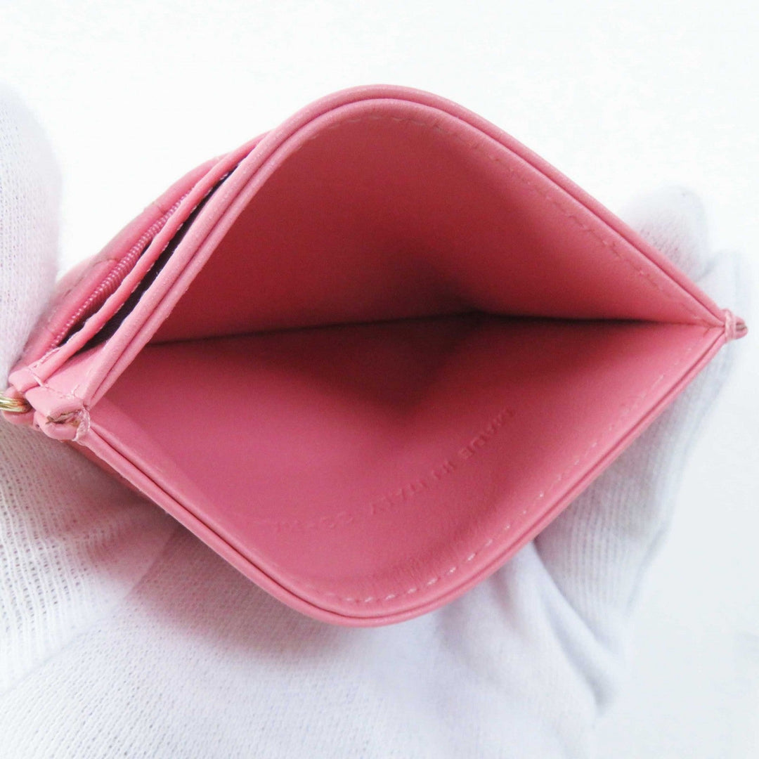 Christian Dior Card Case S09740NMJ Main: Leather pink Lady Dior Freesia Women Used Authentic