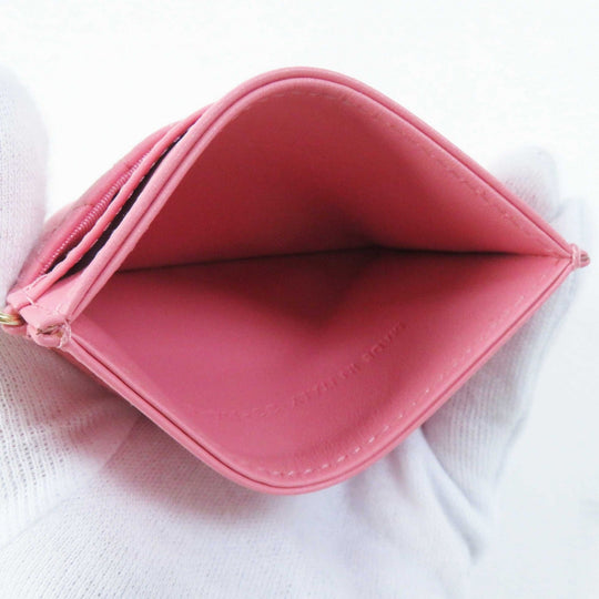 Christian Dior Card Case S09740NMJ Main: Leather pink Lady Dior Freesia Women Used Authentic