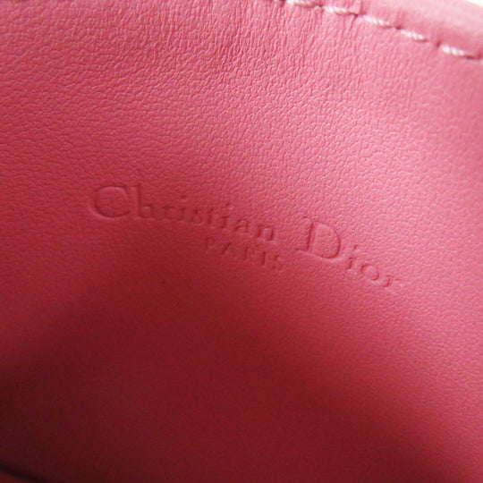 Christian Dior Card Case S09740NMJ Main: Leather pink Lady Dior Freesia Women Used Authentic