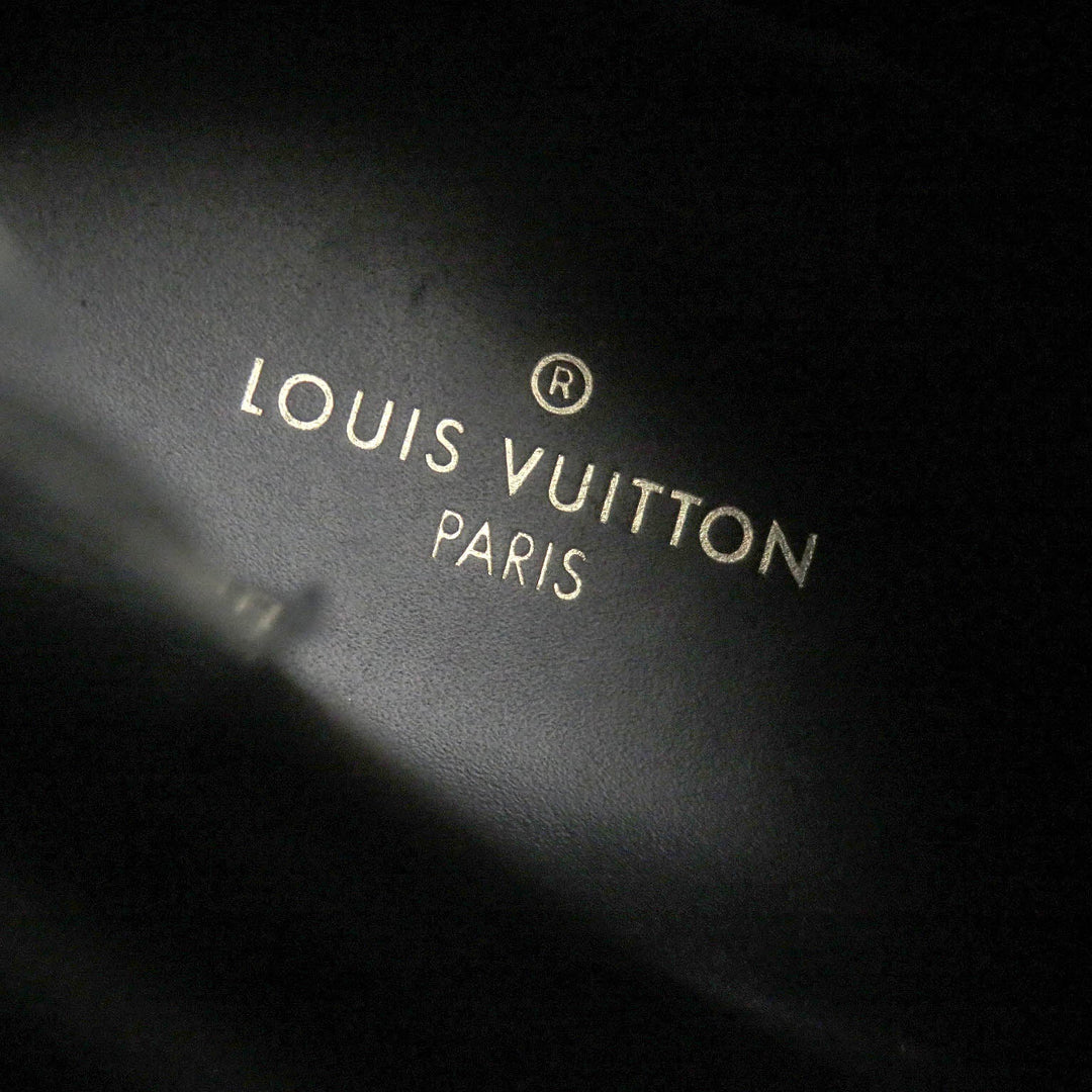 LOUIS VUITTON High cut sneakers Main: Leather black mens 8 Used Authentic