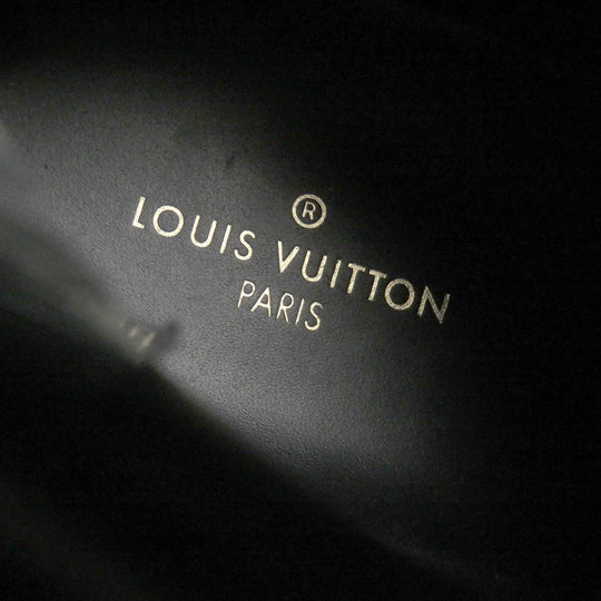 LOUIS VUITTON High cut sneakers Main: Leather black mens 8 Used Authentic