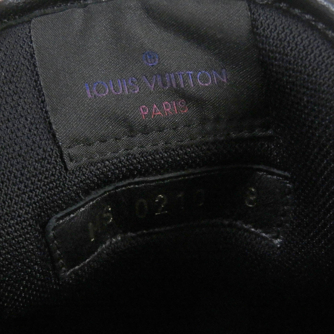 LOUIS VUITTON High cut sneakers Main: Leather black mens 8 Used Authentic