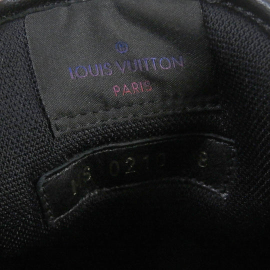 LOUIS VUITTON High cut sneakers Main: Leather black mens 8 Used Authentic