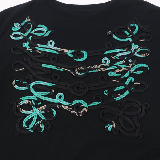 HERMES one piece Main: 100% cotton, Part: 100% cotton, Part: 100% silk black Women 34 Used Authentic