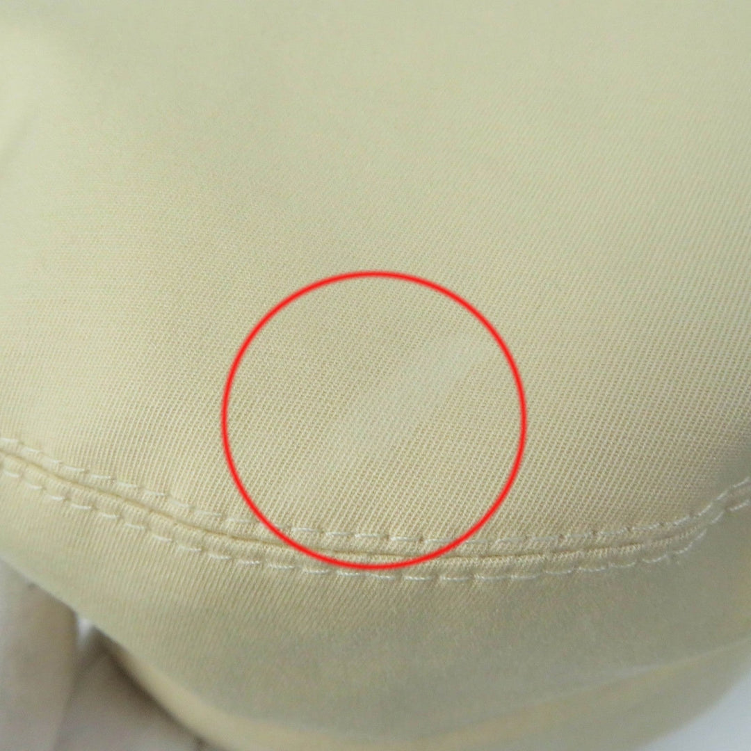 HERMES Casquette Main: 96% cotton, Main: 4% polyurethane, Part: sheep leather, Lining: 65% rayon, Lining: 35% silk beige Kabul Cricket Women 56 Used Authentic