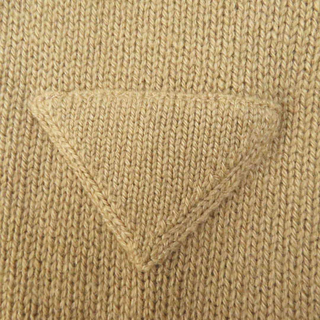 PRADA Short sleeve knit P24Z0L Main: 100% cashmere Brown Women 36 Used Authentic