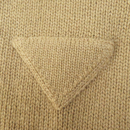 PRADA Short sleeve knit P24Z0L Main: 100% cashmere Brown Women 36 Used Authentic