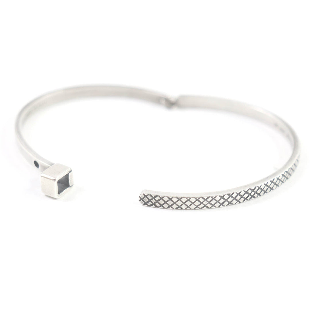 BOTTEGAVENETA Bangle Main�FAG925 Silver mens S Used Authentic