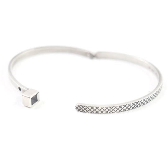 BOTTEGAVENETA Bangle Main�FAG925 Silver mens S Used Authentic
