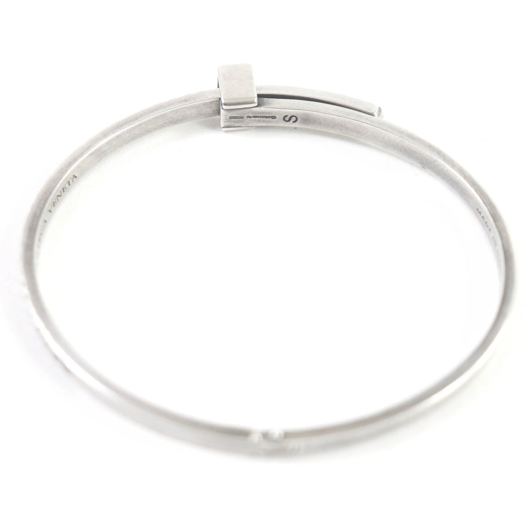 BOTTEGAVENETA Bangle Main�FAG925 Silver mens S Used Authentic
