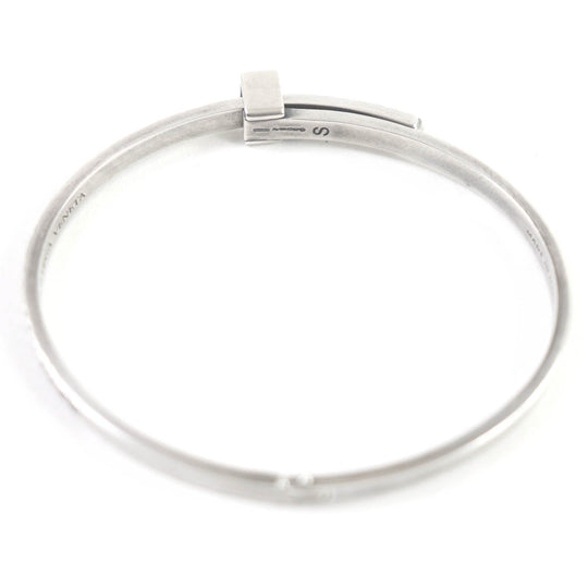 BOTTEGAVENETA Bangle Main�FAG925 Silver mens S Used Authentic