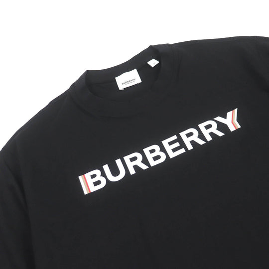 BURBERRY Short sleeve T-shirt 8078118 Main: 100% cotton, Part: 97% cotton, Part: 3% black mens M Used Authentic