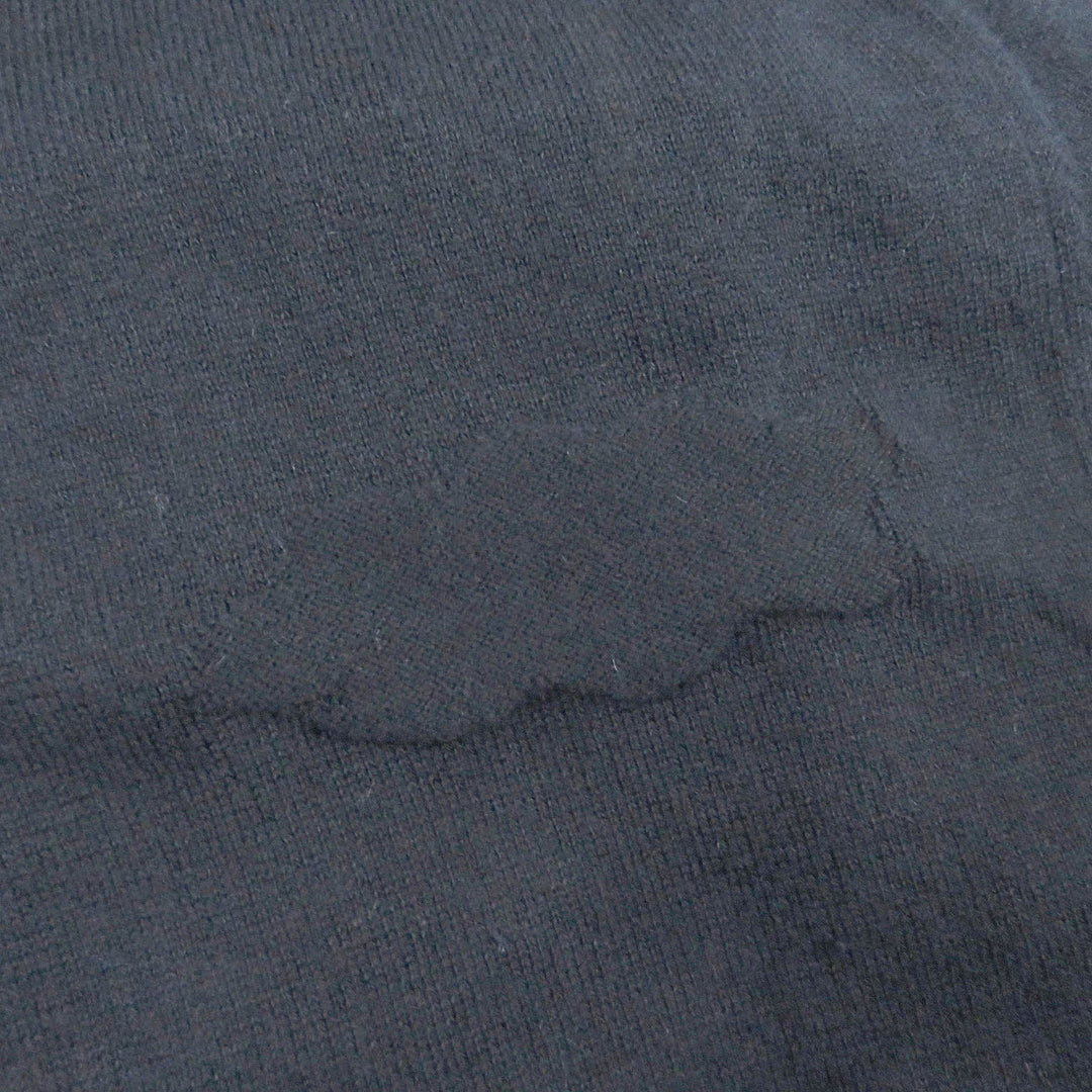 HERMES Short sleeve knit Main: 90% cotton, Main: 10% cashmere Navy mens L Used Authentic
