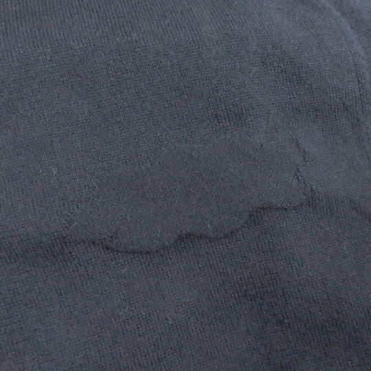 HERMES Short sleeve knit Main: 90% cotton, Main: 10% cashmere Navy mens L Used Authentic