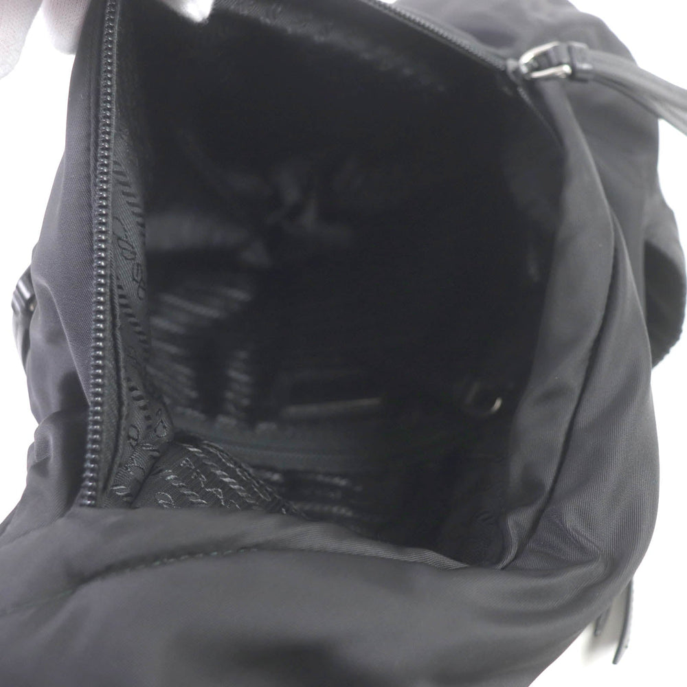 PRADA Shoulder Bag 2VZ092 Re-Nylon, leather black mens Used Authentic