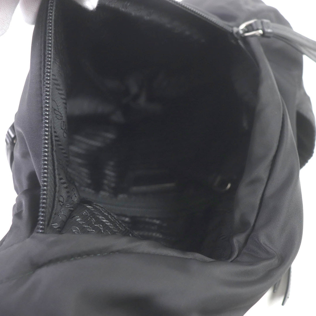 PRADA Shoulder Bag 2VZ092 Re-Nylon, leather black mens Used Authentic