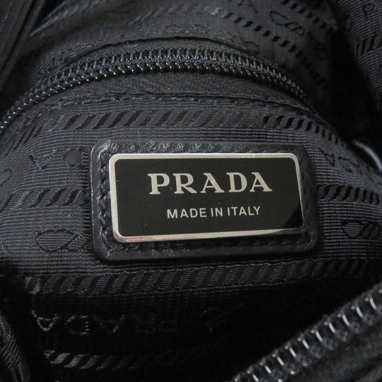 PRADA Shoulder Bag 2VZ092 Re-Nylon, leather black mens Used Authentic