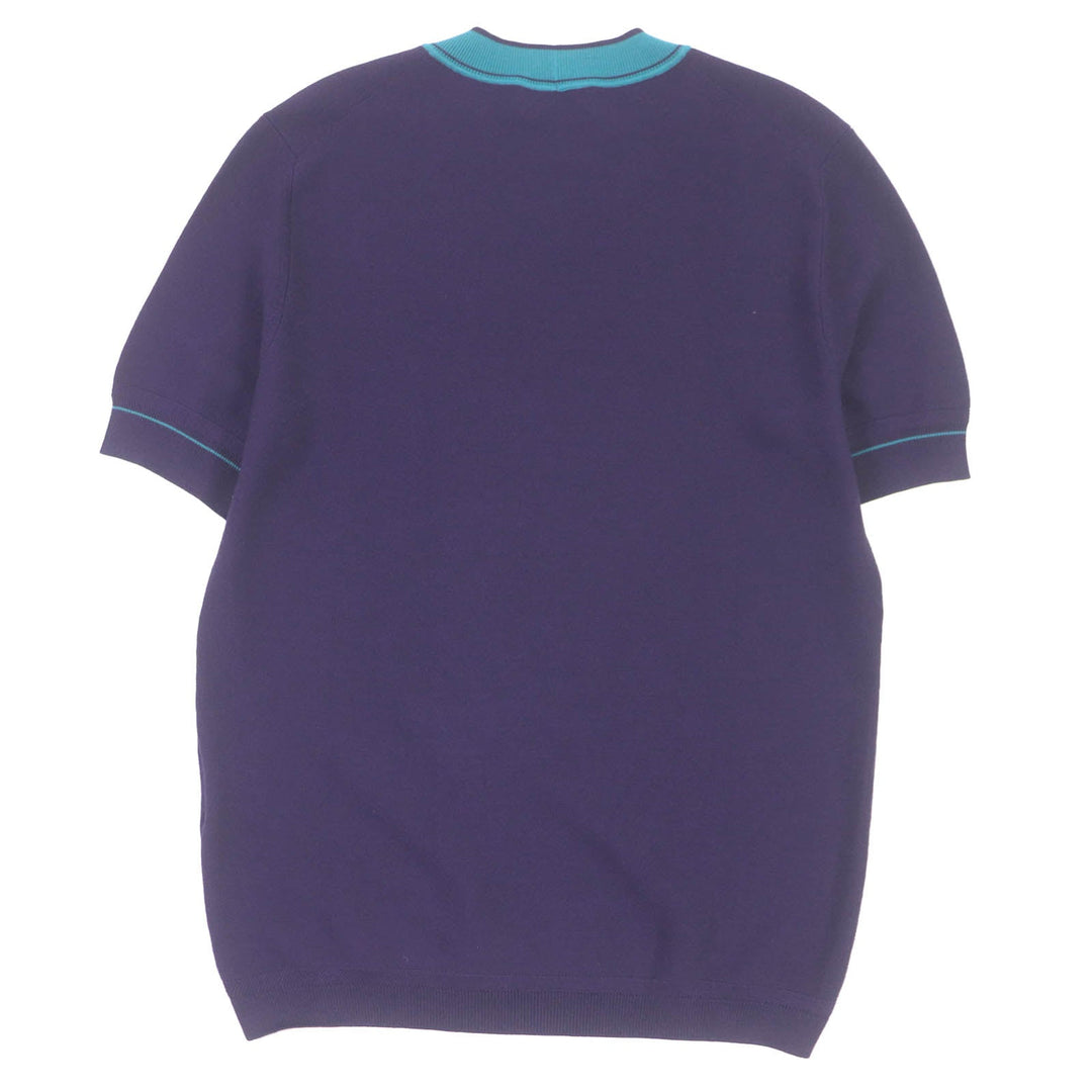 Berluti Short sleeve knit Main: 70% wool, Main: 30% silk purple mens 44 Used Authentic