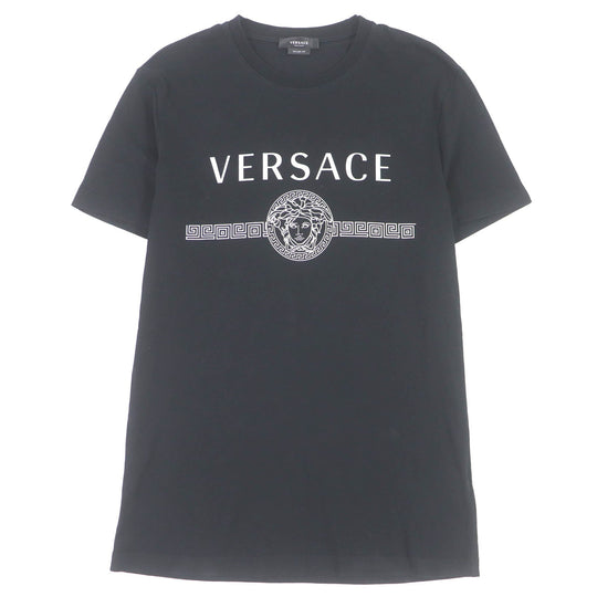 VERSACE Short sleeve T-shirt Main: 100% cotton black mens S Used Authentic