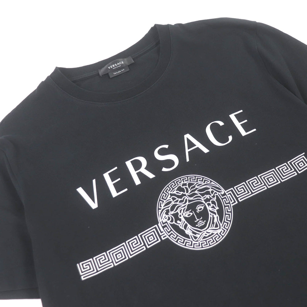 VERSACE Short sleeve T-shirt Main: 100% cotton black mens S Used Authentic