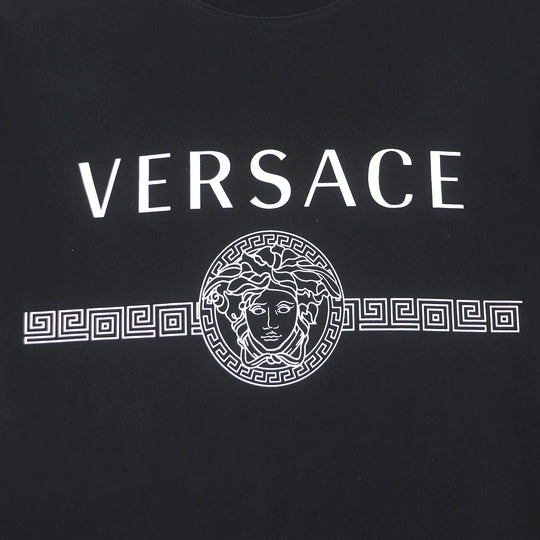 VERSACE Short sleeve T-shirt Main: 100% cotton black mens S Used Authentic