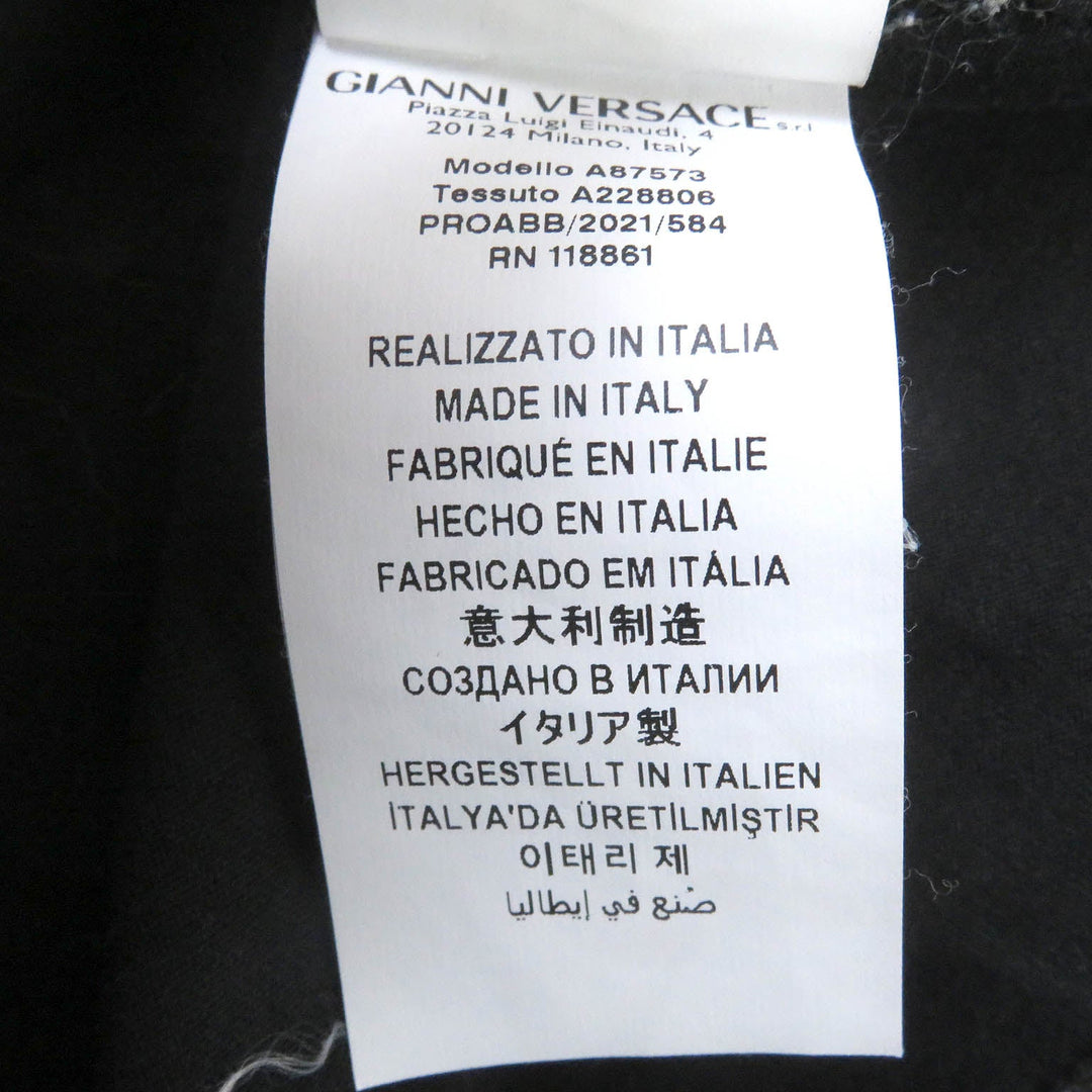 VERSACE Short sleeve T-shirt Main: 100% cotton black mens S Used Authentic