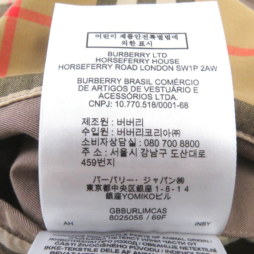 BURBERRY Stainless collar coat 8025055 Main: 100% cotton Pink brown mens 48 Used Authentic
