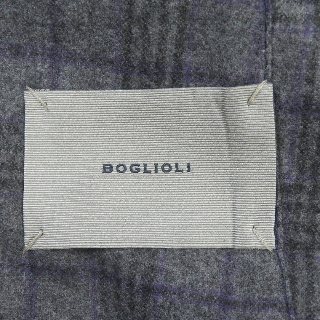 BOGLIOLI suit S32V2V Outer: 100% wool, Lining: 50% cotton, Lining: 50% cupra gray HAMPTON mens 44 Used Authentic