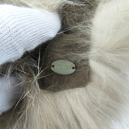 FOXEY cuffs 37753 Main: FOX Lining: 70% triacetate, 25% polyester, 5% polyurethane beige Women F Used Authentic