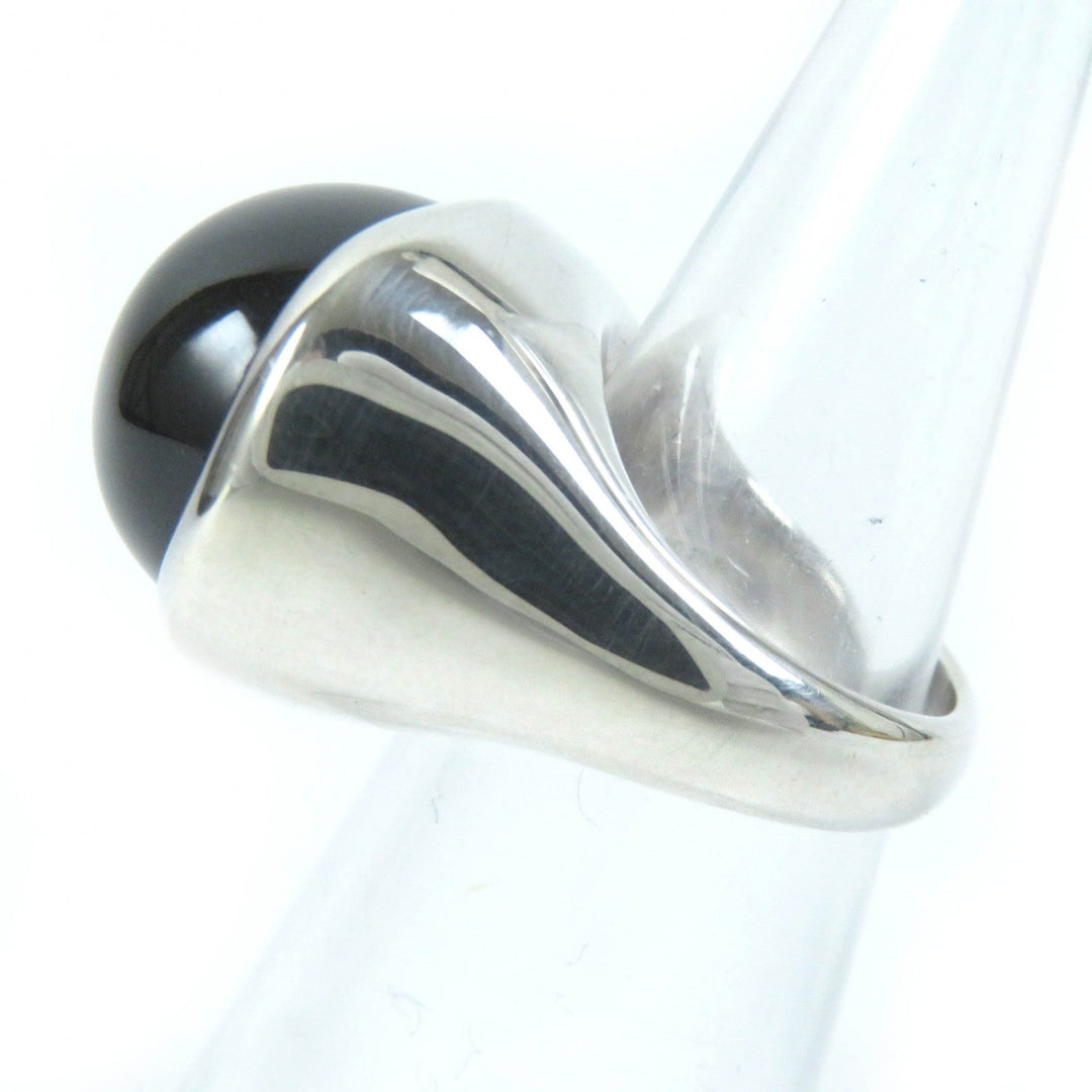 TIFFANY&Co. Ring Main: SV925, Part: Black jade Black Silver Elsa Peretti cabochon ring Women Used Authentic