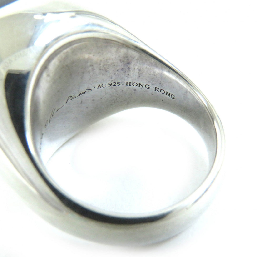 TIFFANY&Co. Ring Main: SV925, Part: Black jade Black Silver Elsa Peretti cabochon ring Women Used Authentic