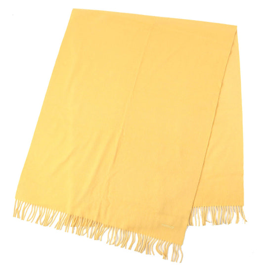 HERMES Stall Main: 100% cashmere yellow Women Used Authentic