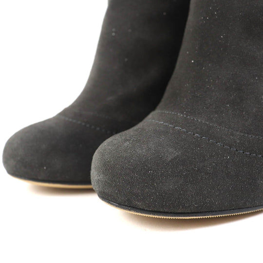 CHANEL Ankle boots G29928 Main: Suede leather Dark gray type Women 35 1/2 Used Authentic