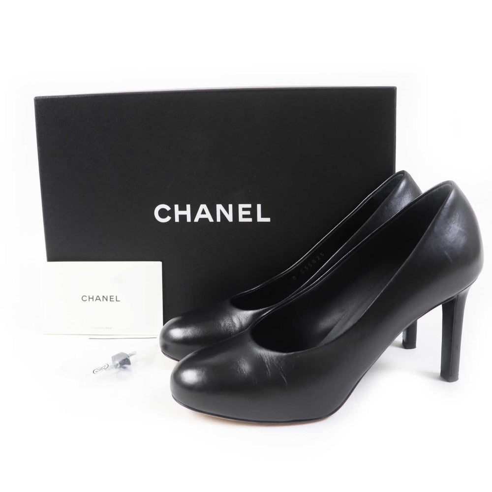 CHANEL pumps G35025 Main: Leather black Women 36 Used Authentic