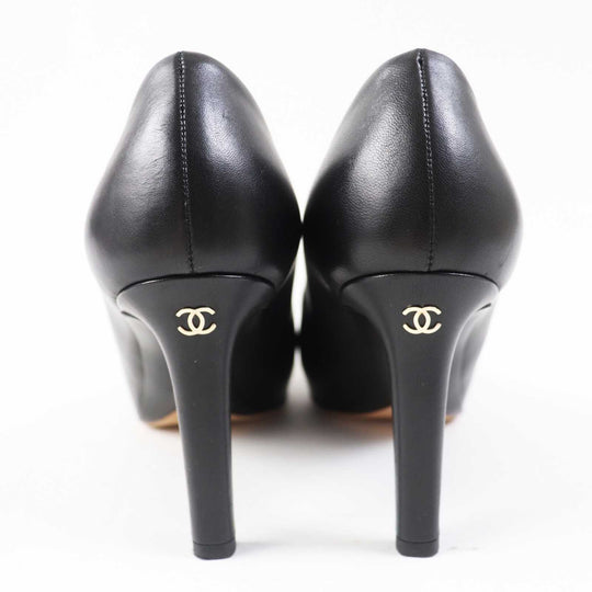 CHANEL pumps G35025 Main: Leather black Women 36 Used Authentic