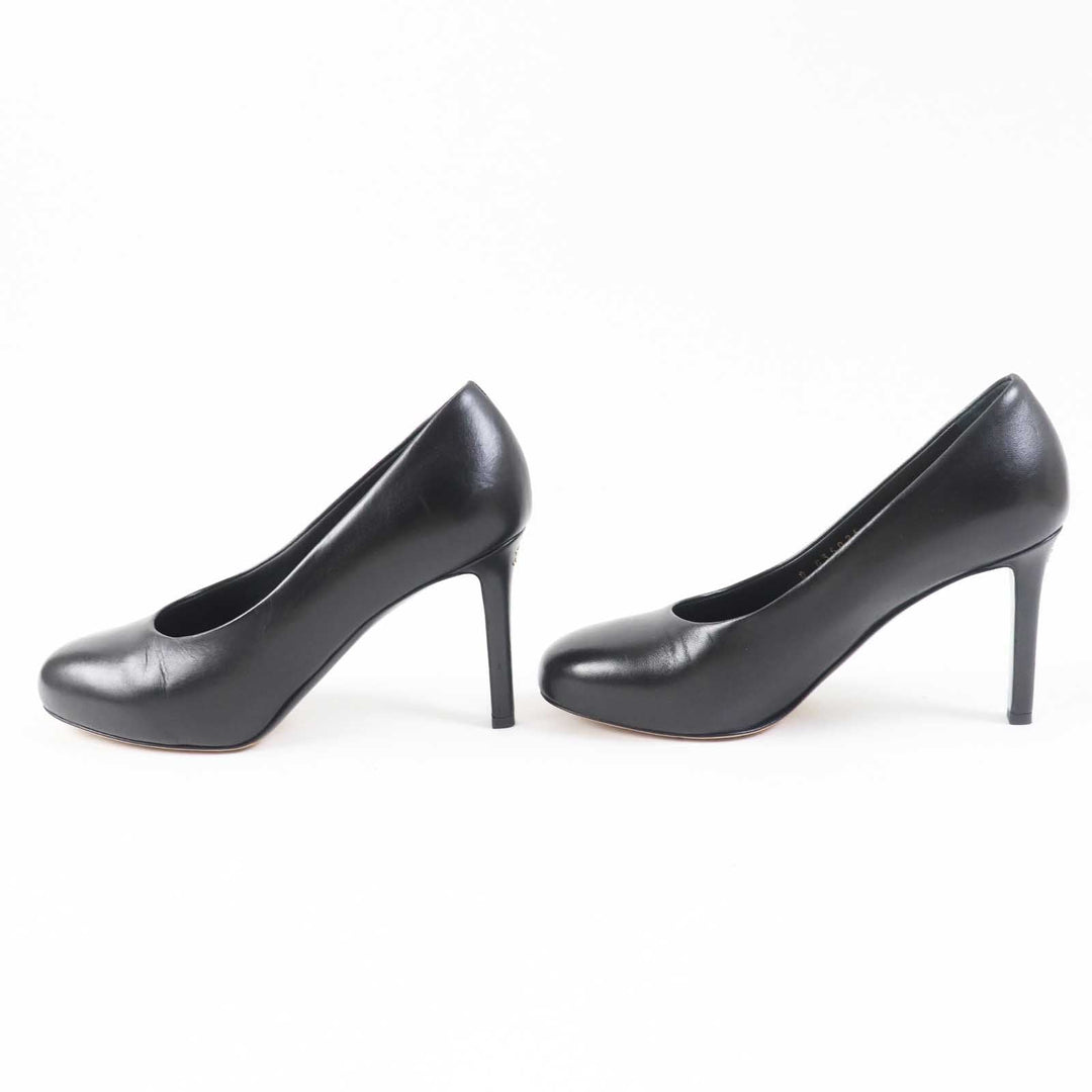 CHANEL pumps G35025 Main: Leather black Women 36 Used Authentic