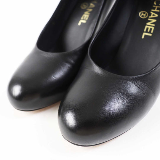 CHANEL pumps G35025 Main: Leather black Women 36 Used Authentic