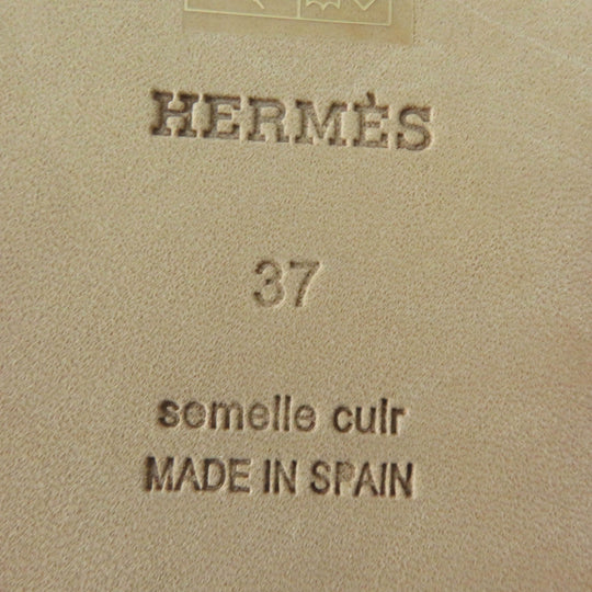 HERMES Slip-on 231140Z Main: Denim Indigo Women 37 Used Authentic