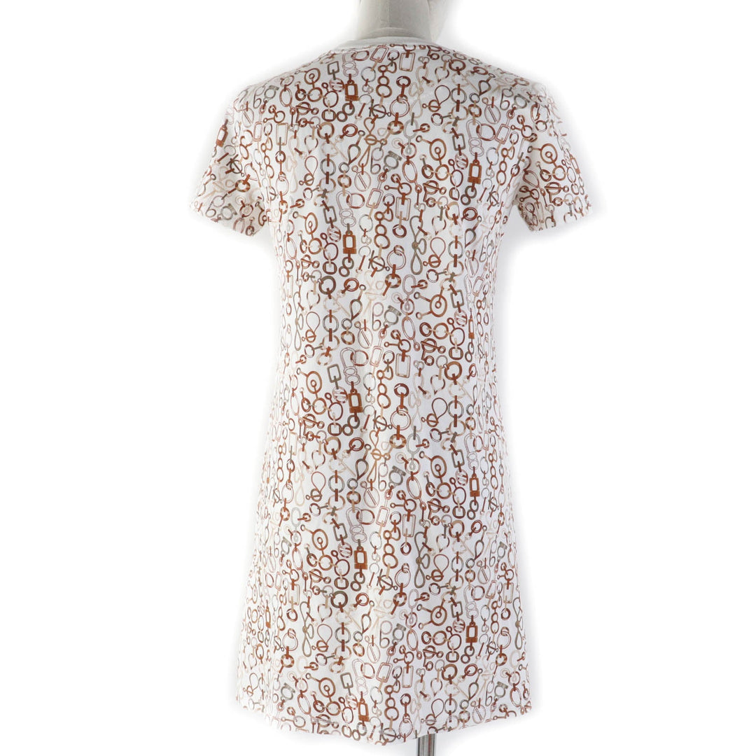 HERMES one piece 3H4514DR Main: 100% cotton, Part: 98% cotton, Part: 2% Brown type DR Do RE BOUCLES Women 34 Used Authentic