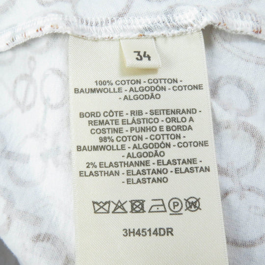 HERMES one piece 3H4514DR Main: 100% cotton, Part: 98% cotton, Part: 2% Brown type DR Do RE BOUCLES Women 34 Used Authentic