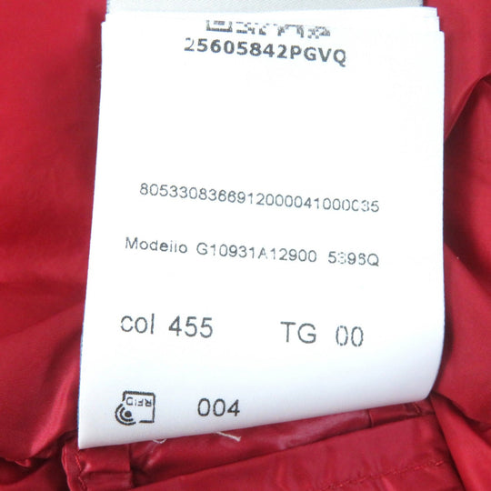 MONCLER Down vest Outer: 100% nylon, Lining: 100% nylon, Filling: 90% down, Filling: 10% feather, Hood lining: 100% nylon Red GLYCO Women Used Authentic
