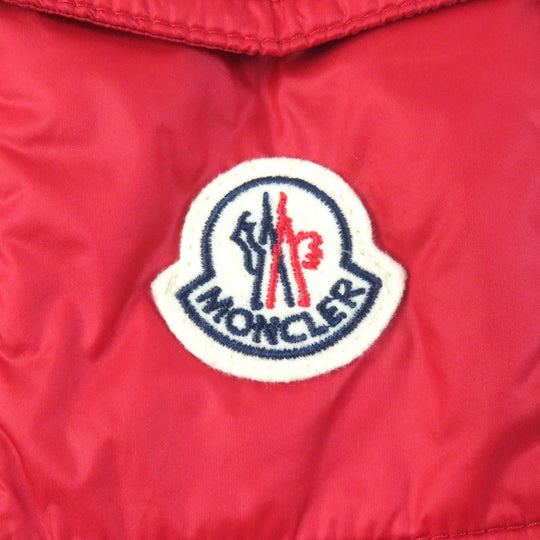 MONCLER Down vest Outer: 100% nylon, Lining: 100% nylon, Filling: 90% down, Filling: 10% feather, Hood lining: 100% nylon Red GLYCO Women Used Authentic