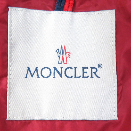 MONCLER Down vest Outer: 100% nylon, Lining: 100% nylon, Filling: 90% down, Filling: 10% feather, Hood lining: 100% nylon Red GLYCO Women Used Authentic