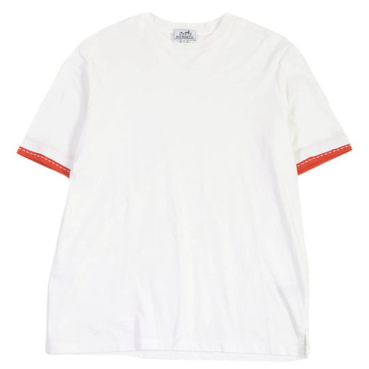 HERMES Short sleeve T-shirt Main: 100% cotton white mens S Used Authentic