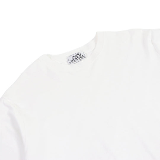 HERMES Short sleeve T-shirt Main: 100% cotton white mens S Used Authentic