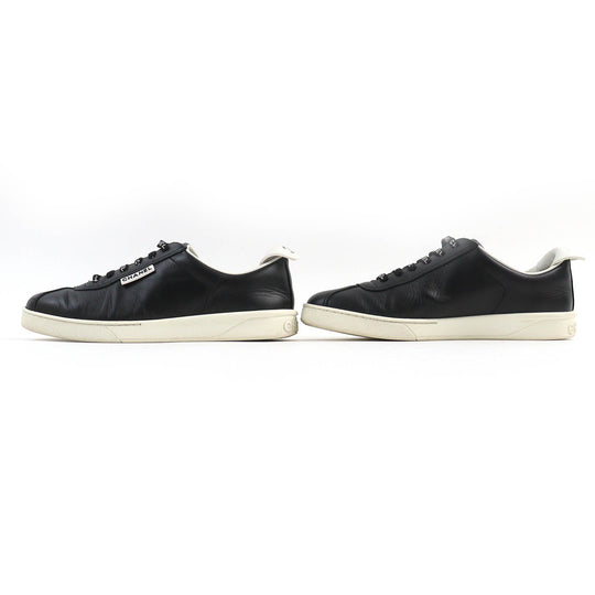 CHANEL sneakers G34085 Main: Leather Black White Women 39 Used Authentic