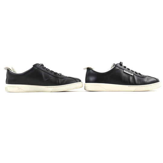 CHANEL sneakers G34085 Main: Leather Black White Women 39 Used Authentic