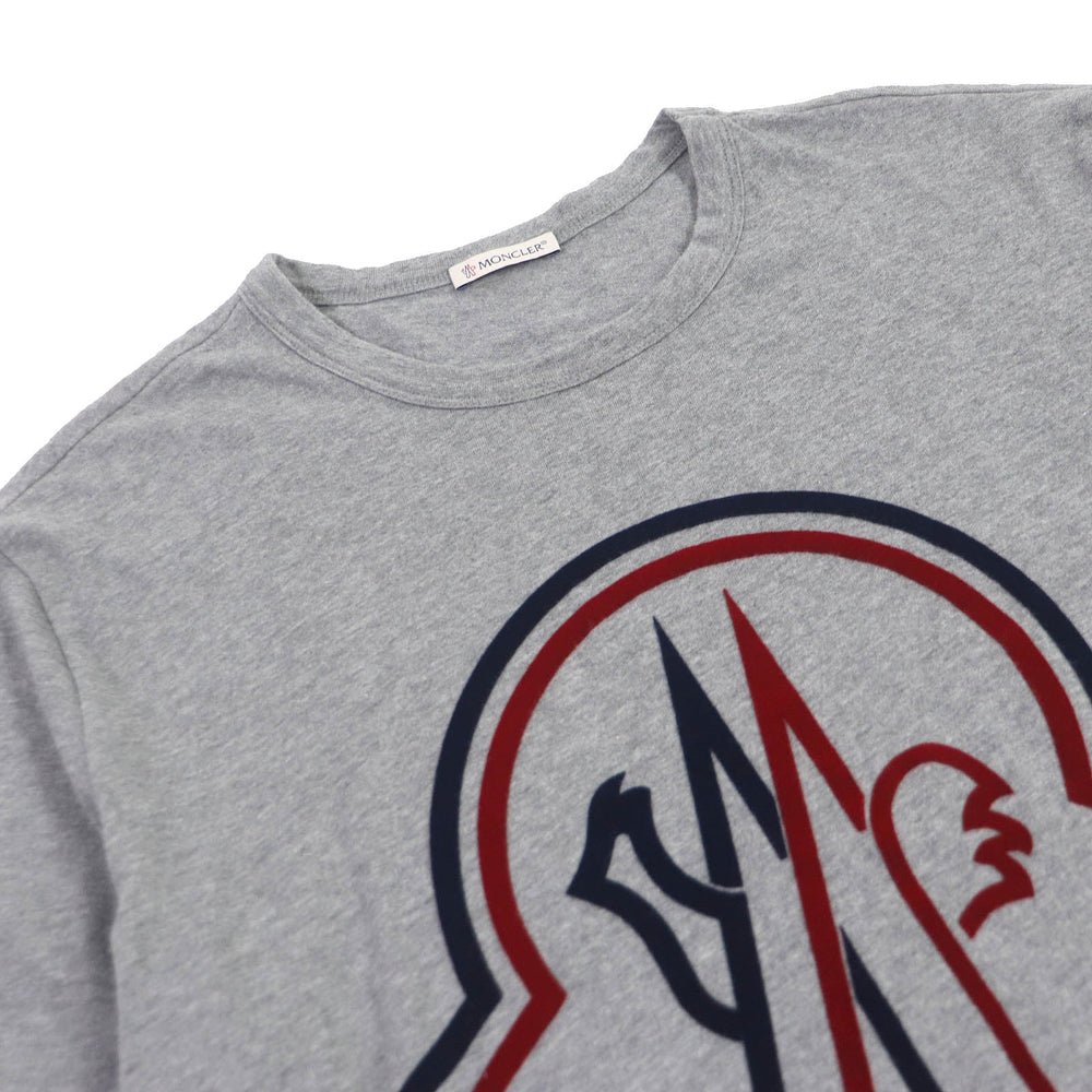 MONCLER Short sleeve T-shirt Main: 100% cotton gray MAGLIA T-SHIRT mens L Used Authentic