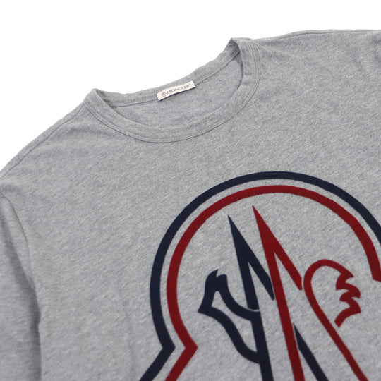 MONCLER Short sleeve T-shirt Main: 100% cotton gray MAGLIA T-SHIRT mens L Used Authentic
